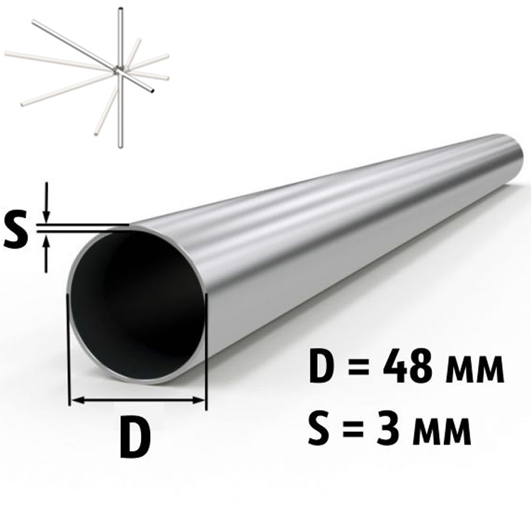 Универсальный размер трубы в ø48мм