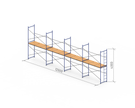 Аренда комплекта рамных строительных лесов 4х12х1х1