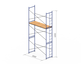 Аренда комплекта рамных строительных лесов 6х3х1х1