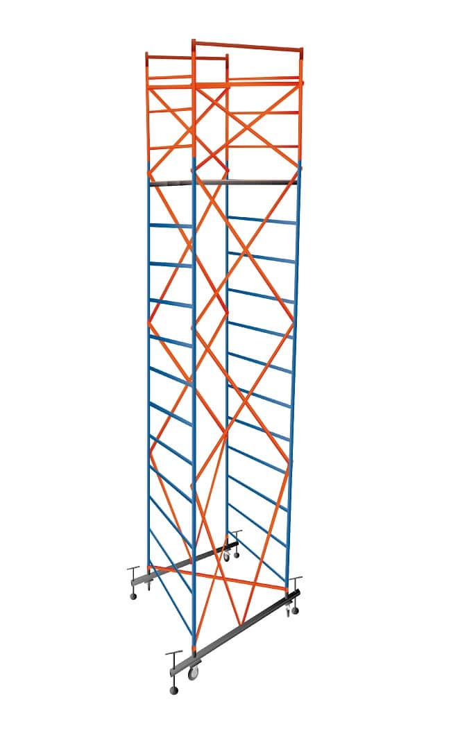 Дополнительное изображение Вышка тура ДИРС-2 рабочая высота 6,6 м, базовый блок + 1 секция промежуточная
