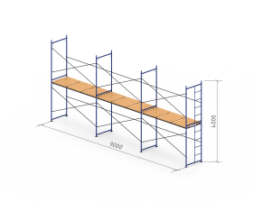 Аренда комплекта рамных строительных лесов 4х9х1х1