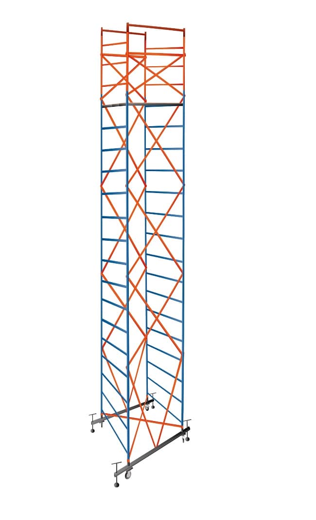 Дополнительное изображение Вышка тура ДИРС-2 рабочая высота 8,1 м, базовый блок + 1 секция промежуточная
