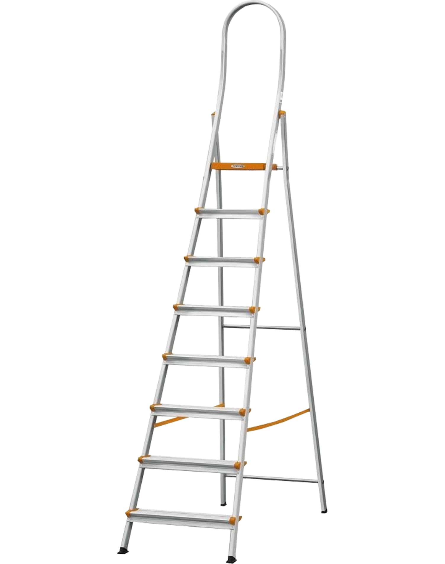 Дополнительное изображение Эйфель алюминиевая стремянка односторонняя с высоким поручнем (8 ступени)