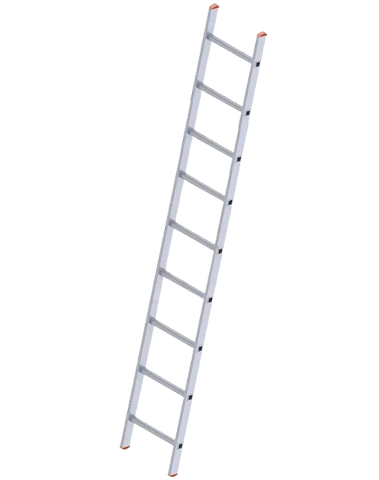 Дополнительное изображение Sarayli-m односекционная лестница алюминиевая стандарт (9 ступеней)