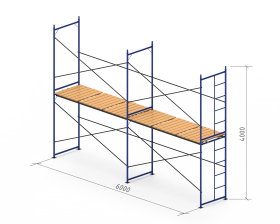 Аренда комплекта рамных строительных лесов 4х6х1х1
