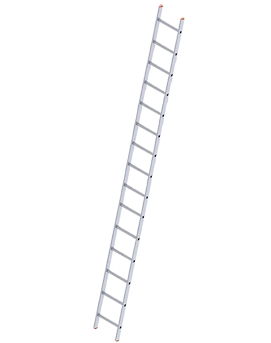 Дополнительное изображение Sarayli-m односекционная лестница алюминиевая стандарт (15 ступеней)