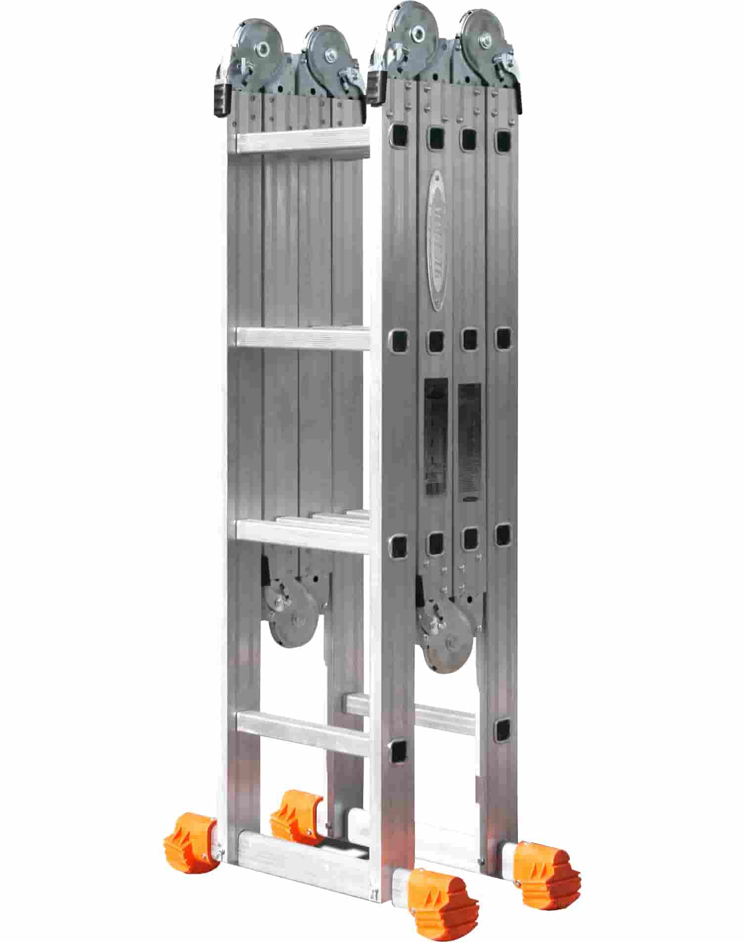 Дополнительное изображение Лестница Эйфель (Eiffel) алюминиевая трансформер классик(2х3+2х4 ступеней)