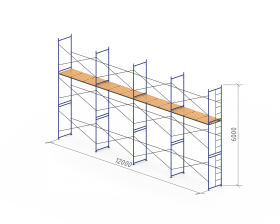 Аренда комплекта рамных строительных лесов 6х12х1х1