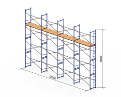 Аренда комплекта рамных строительных лесов 8х12х1х1