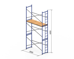 Аренда комплекта рамных строительных лесов 6х3х1х1