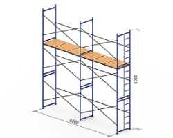 Аренда комплекта рамных строительных лесов 6х6х1х1