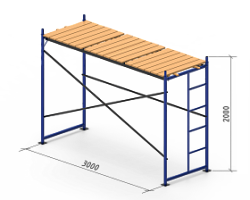 Аренда комплекта рамных строительных лесов 2х3х1х1