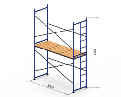 Аренда комплекта рамных строительных лесов 4х3х1х1