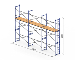 Аренда комплекта рамных строительных лесов 6х9х1х1