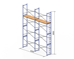 Аренда комплекта рамных строительных лесов 8х6х1х1