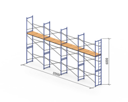 Аренда комплекта рамных строительных лесов 6х12х1х1